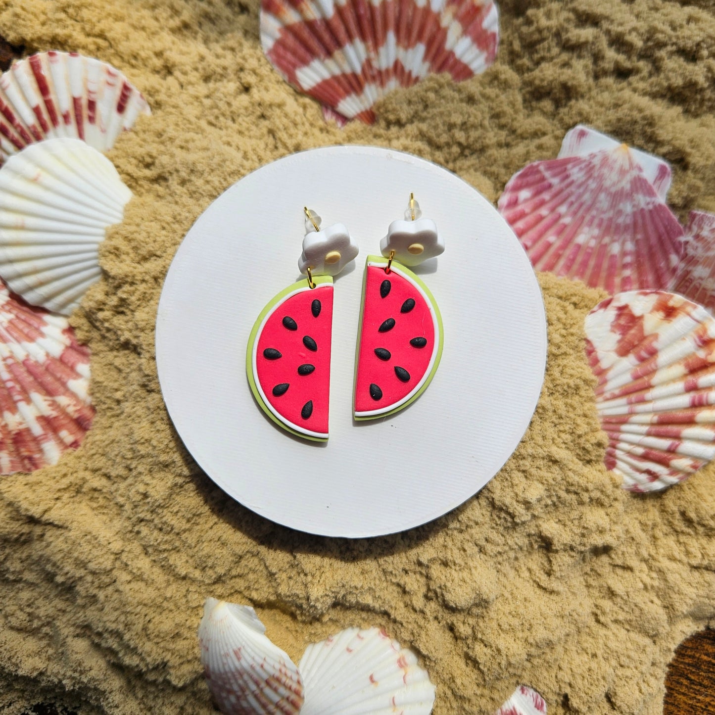 Summer Watermelon slice studs