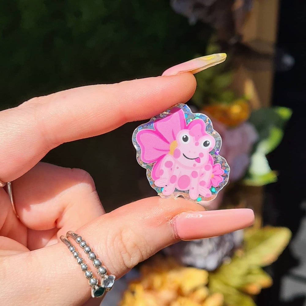 Strawberry Frog & Sakura Frog Pins