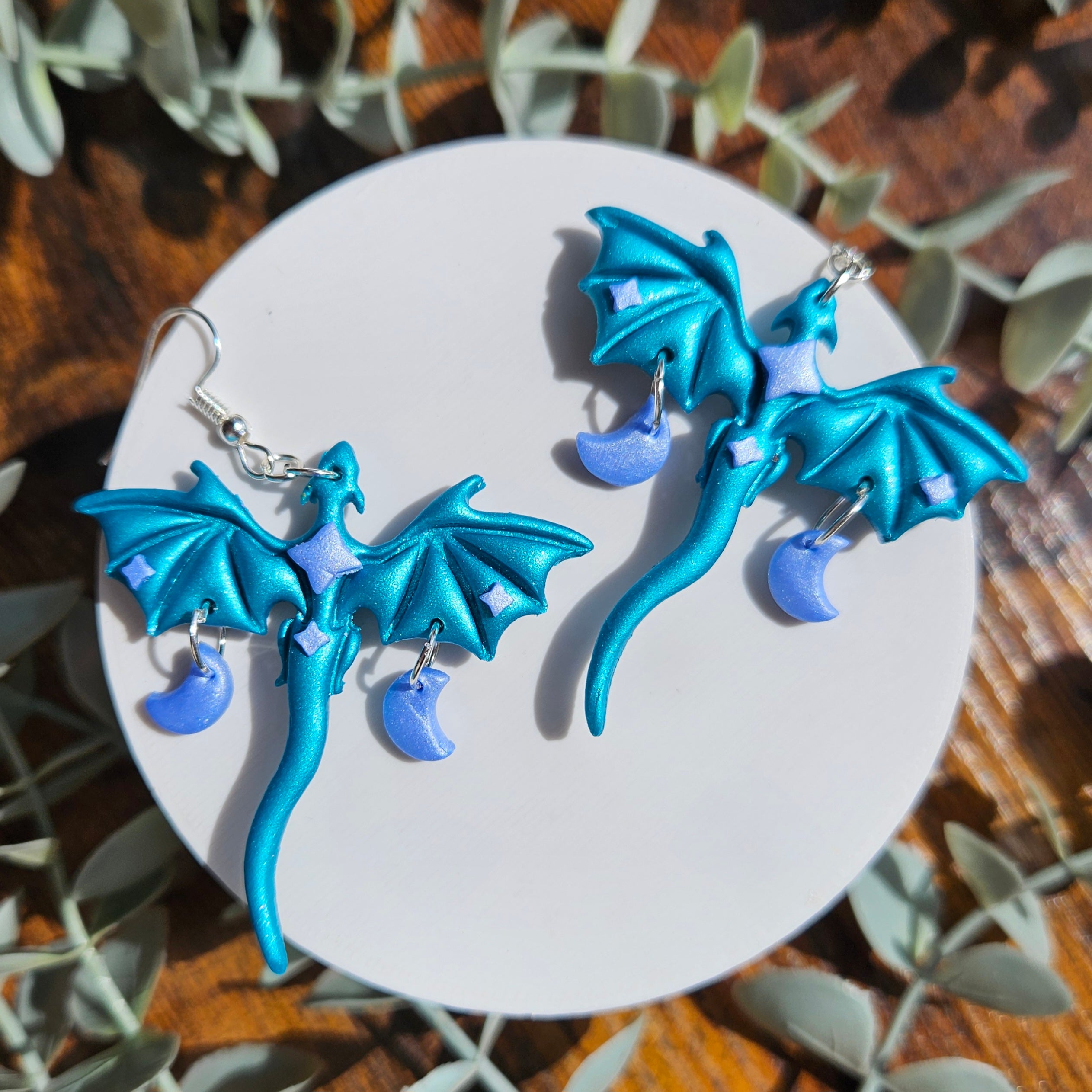 Blue Lunar Sparkly Dragon