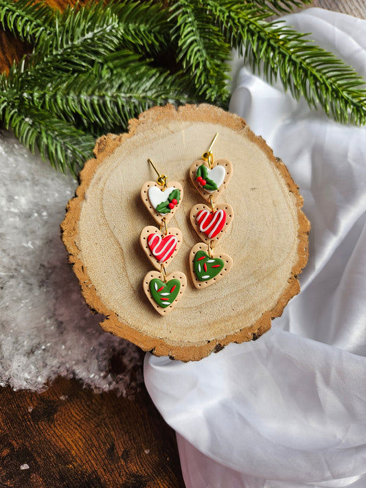 Christmas Cookie heart trio