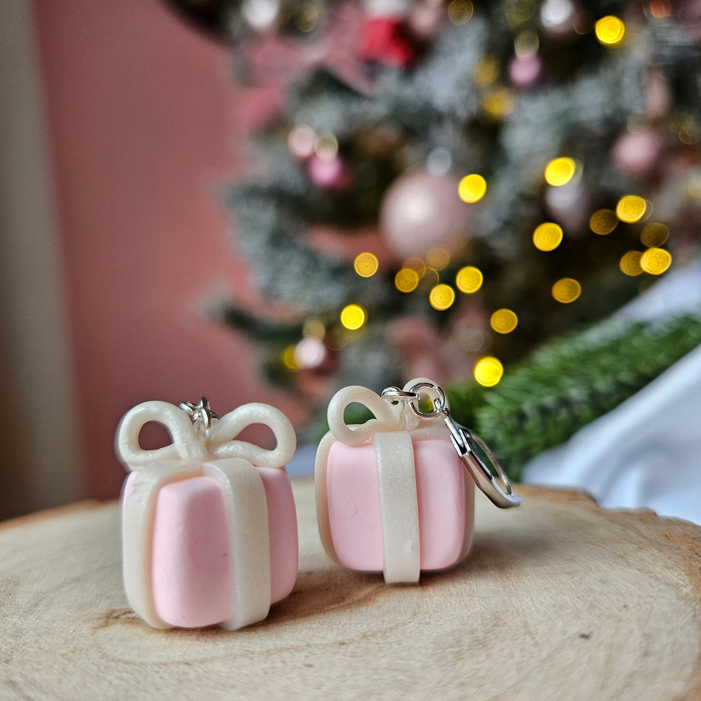 Christmas Present -  Pink & Sparkly white