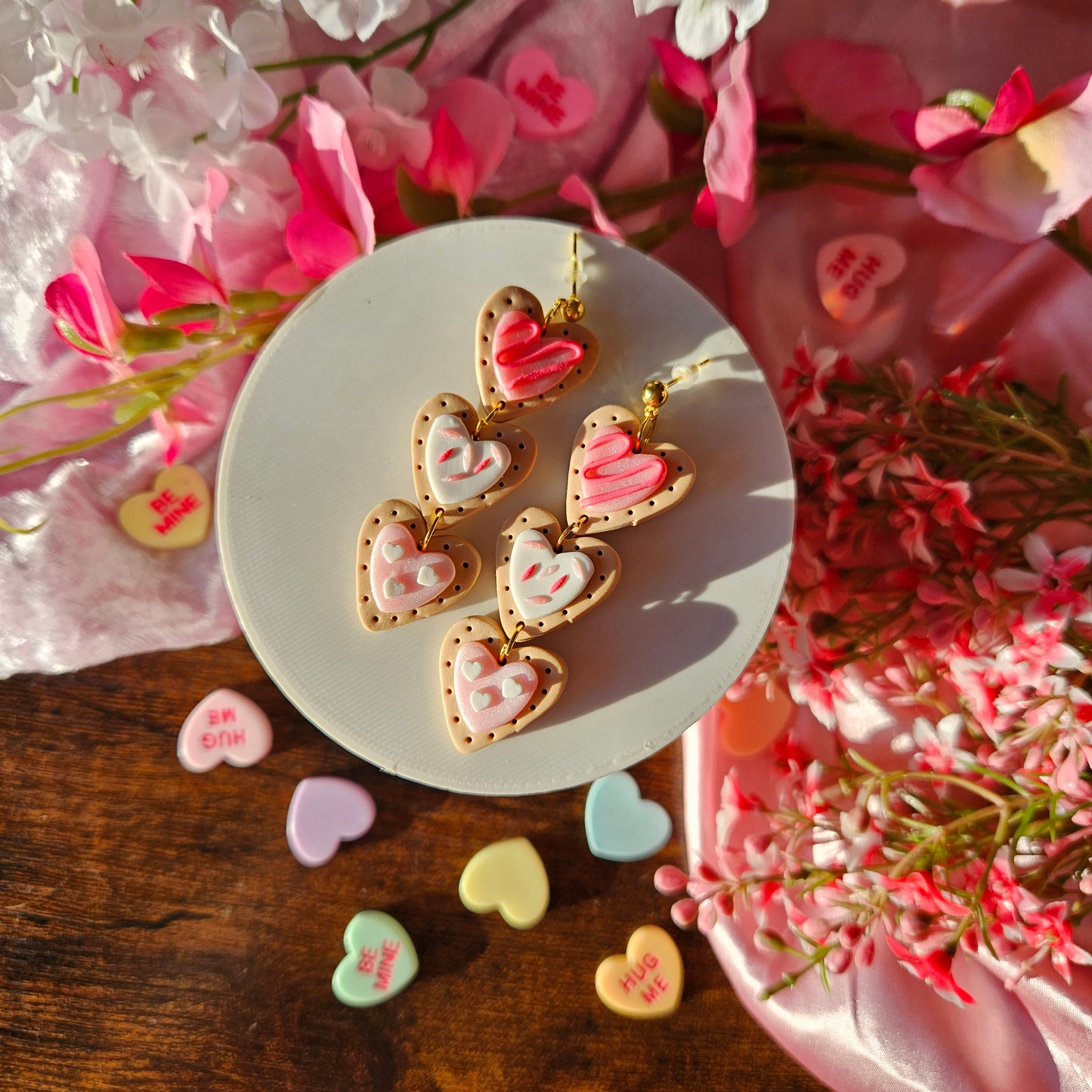 Valentines cookie heart trio 2025 (sparkly)