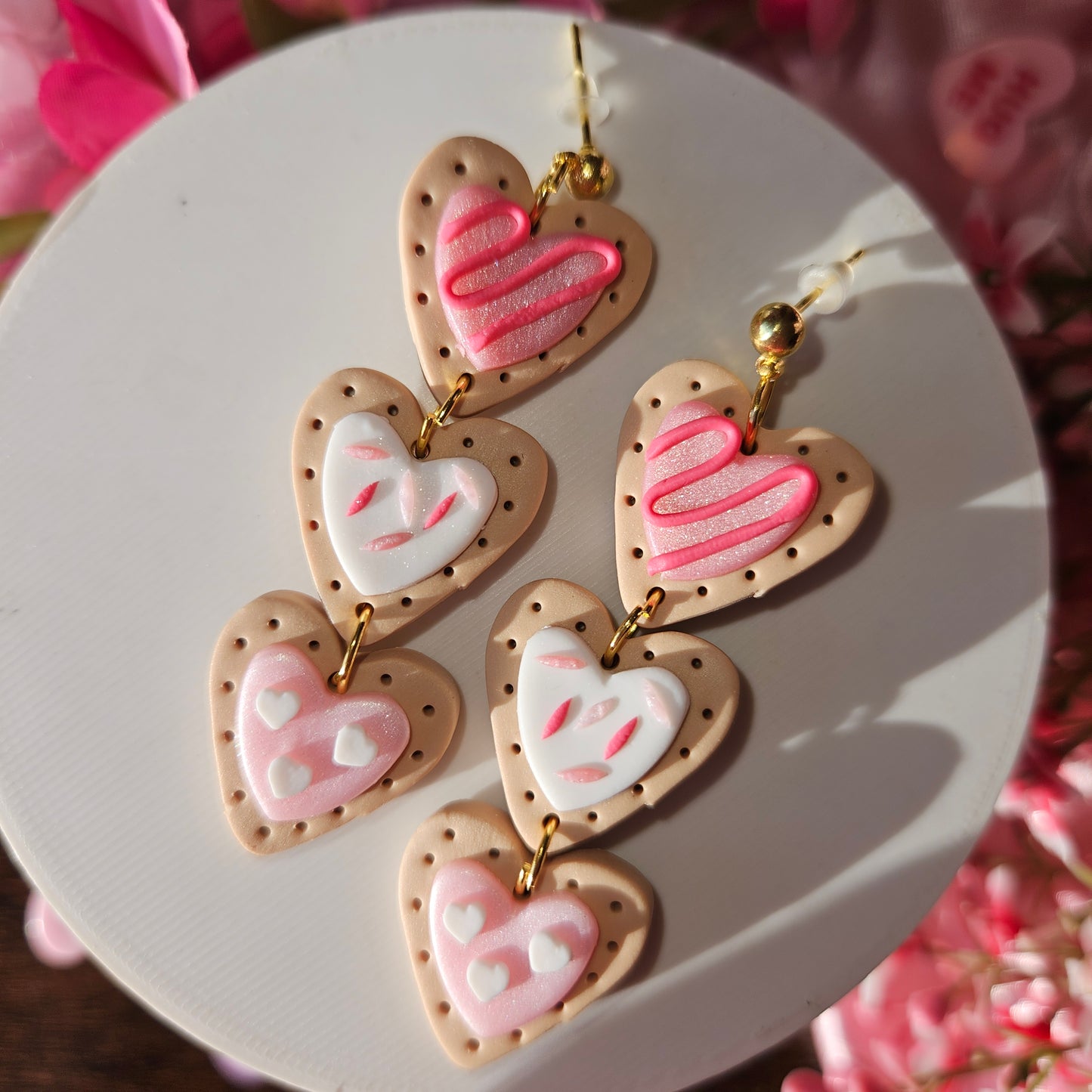 Valentines cookie heart trio 2025 (sparkly)