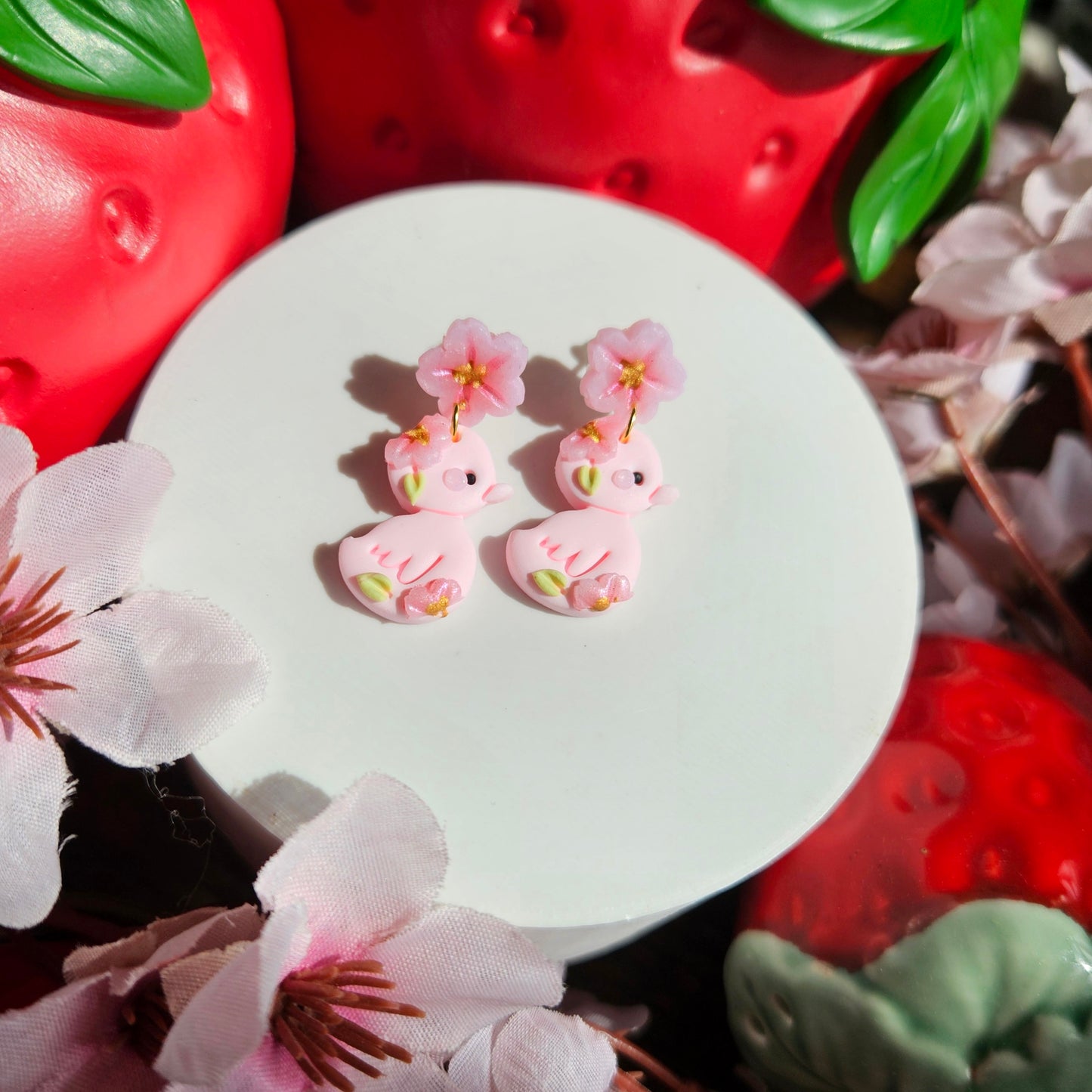 Sakura Duck studs