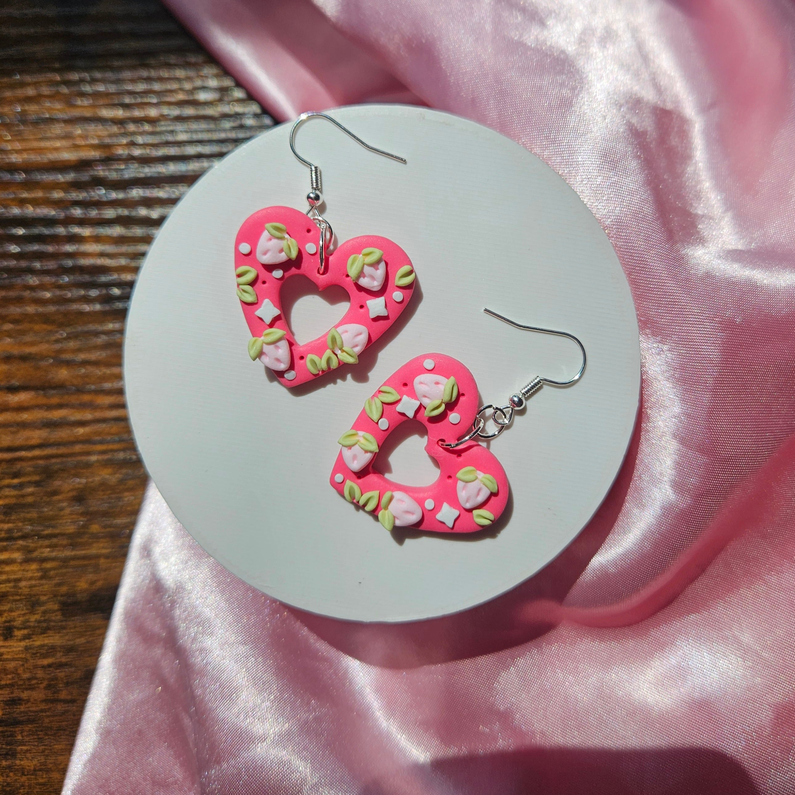 Pink Strawberry Hearts