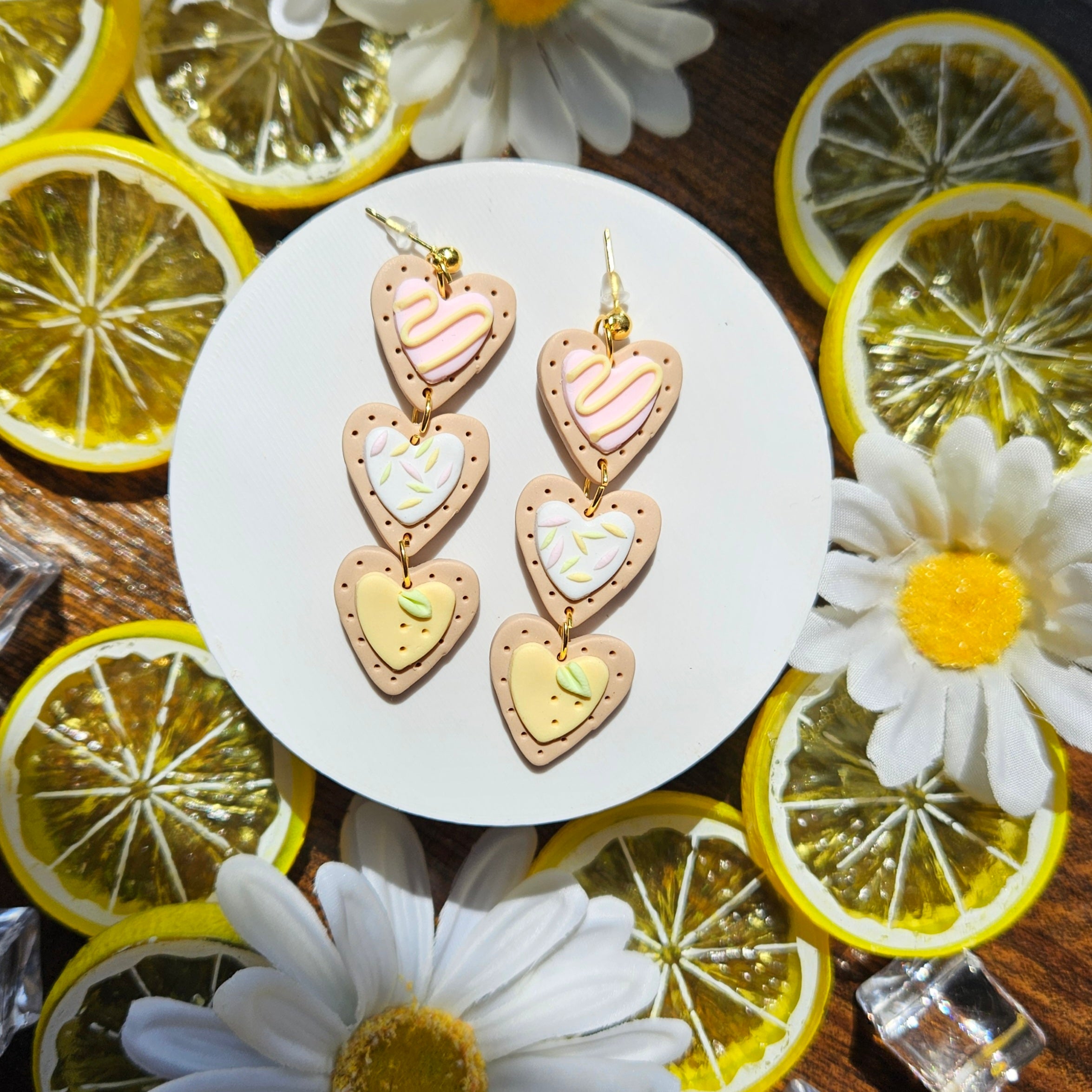 Lemonade Cookie heart trio