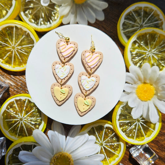 Lemonade Cookie heart trio
