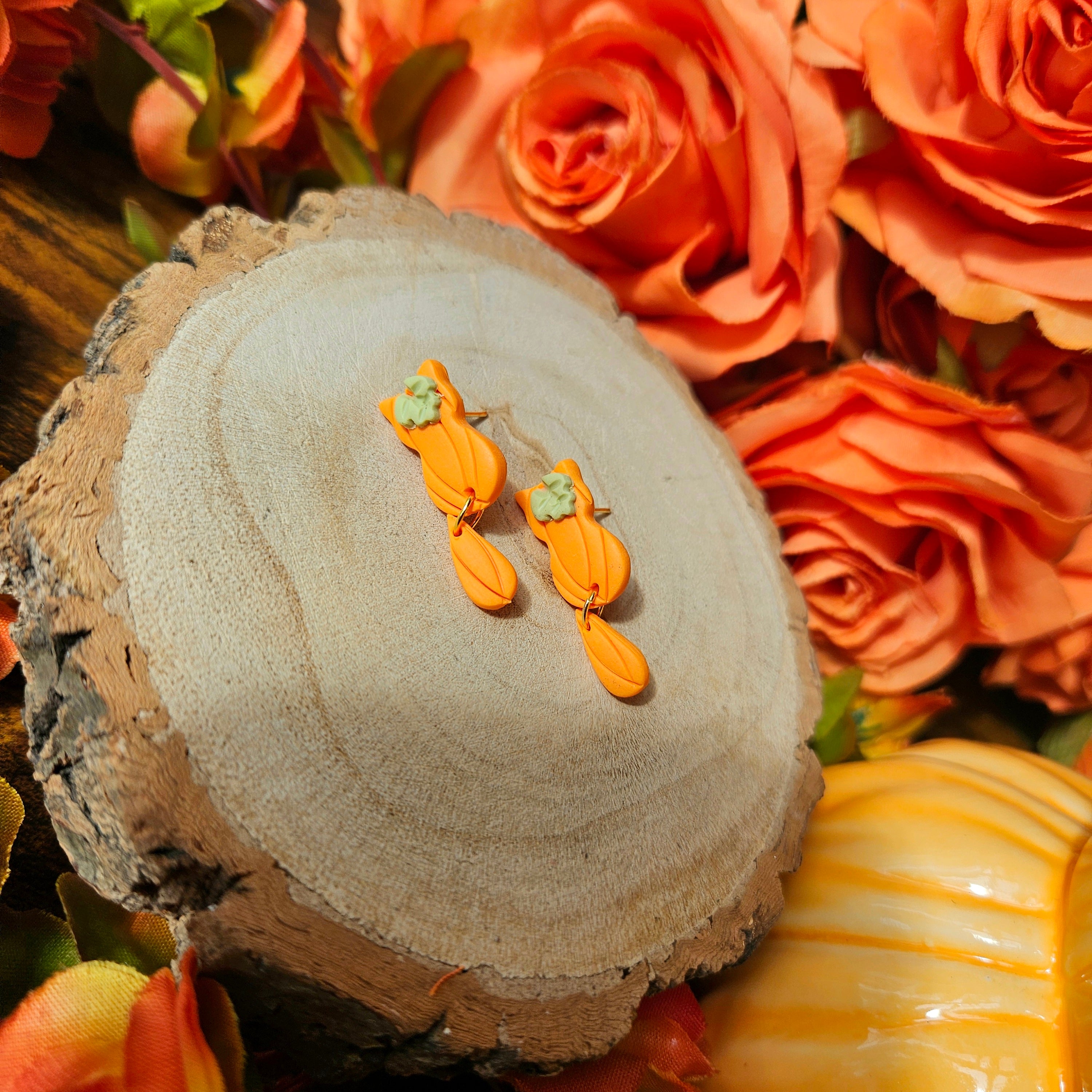 Pumpkin Cat Studs