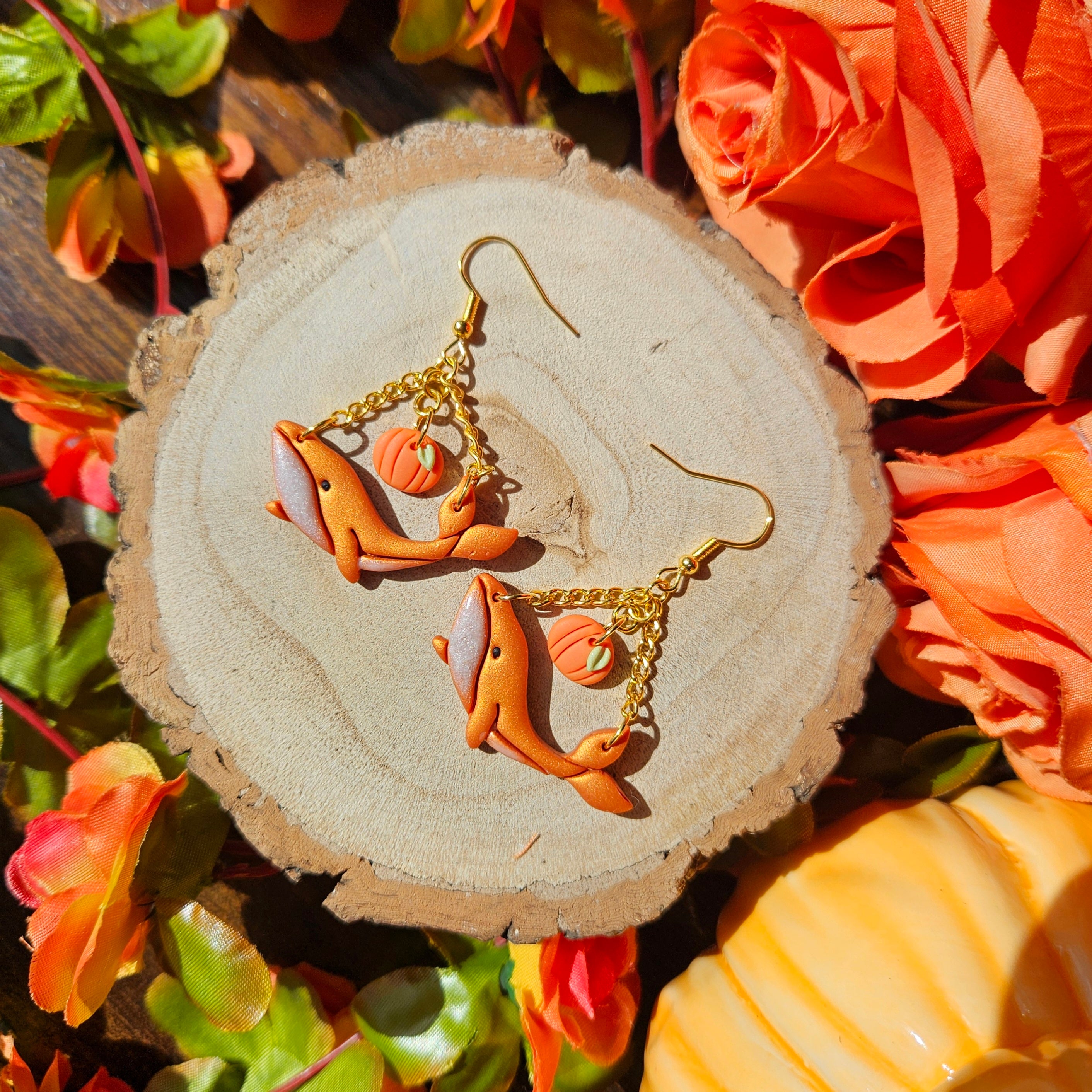 Sparkly Pumpkin Whales