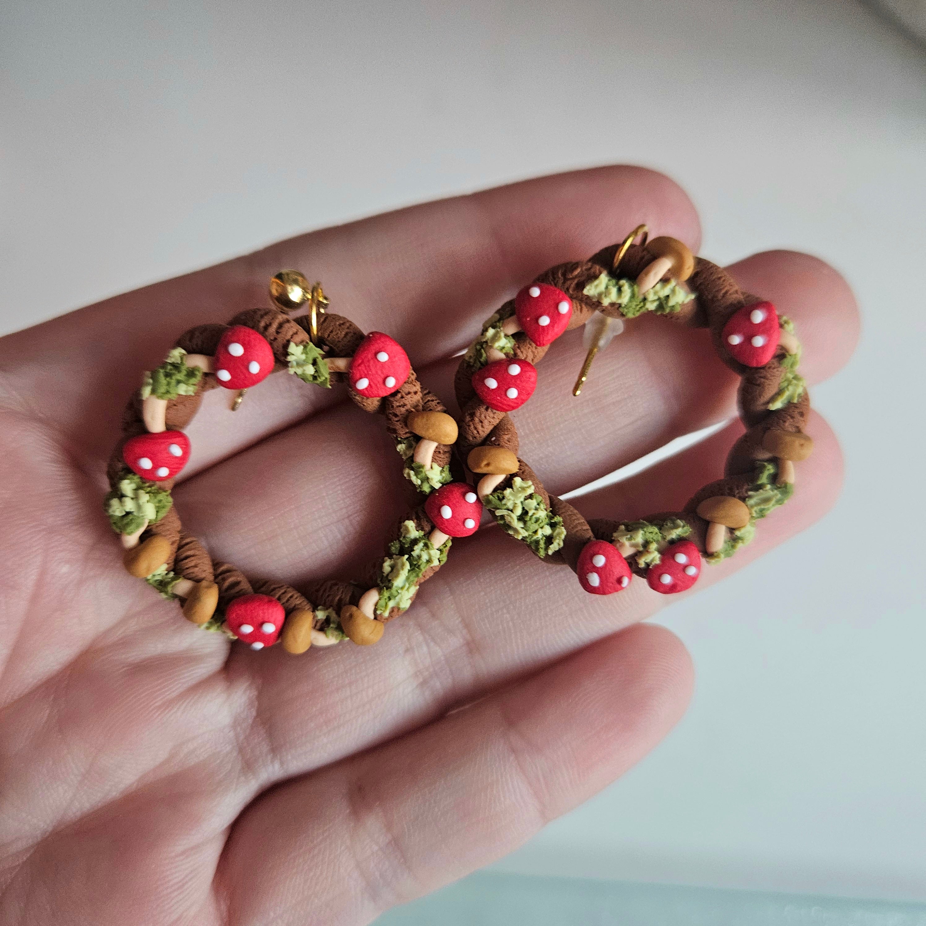 Mushroom Log Wreaths