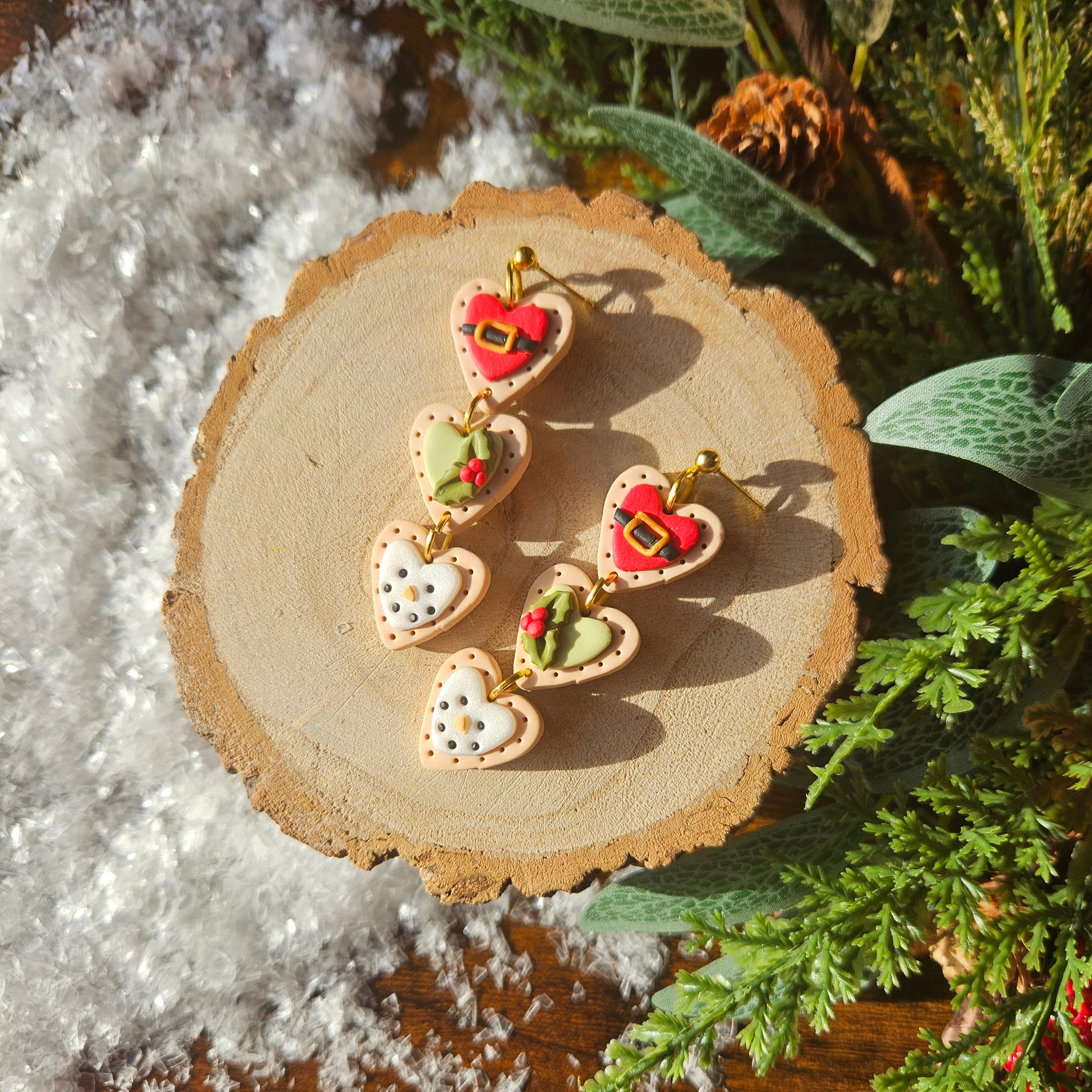 Christmas Cookie heart trio