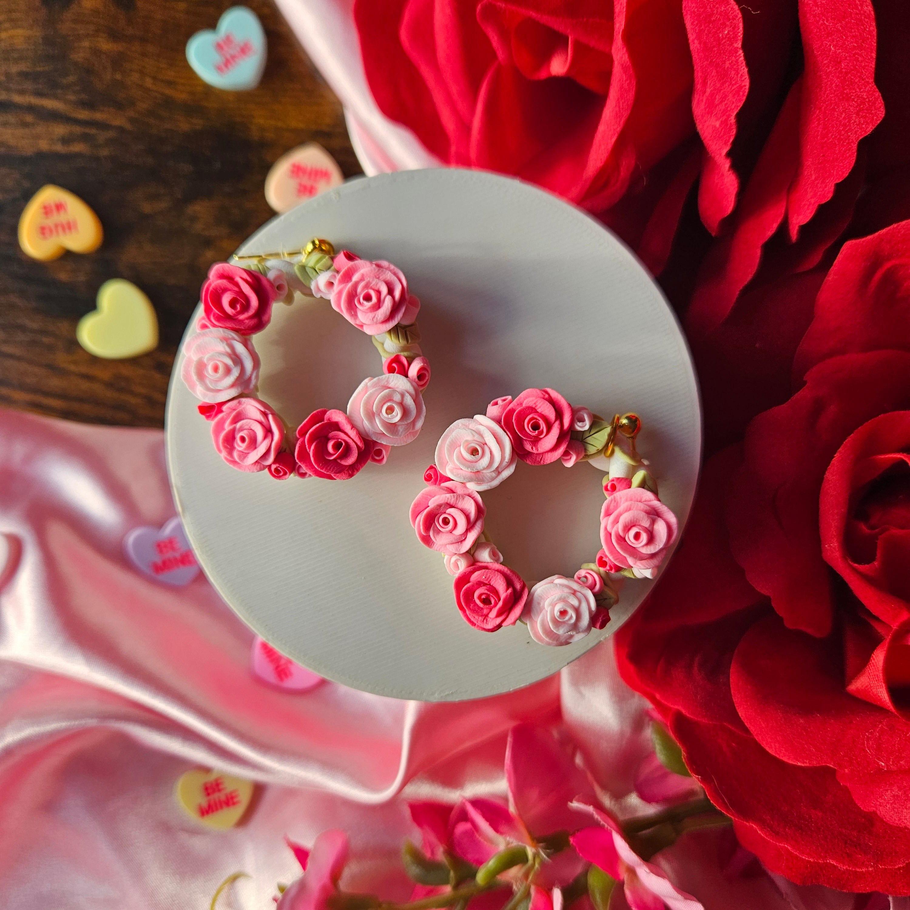 Pink Rose Valentines Wreaths