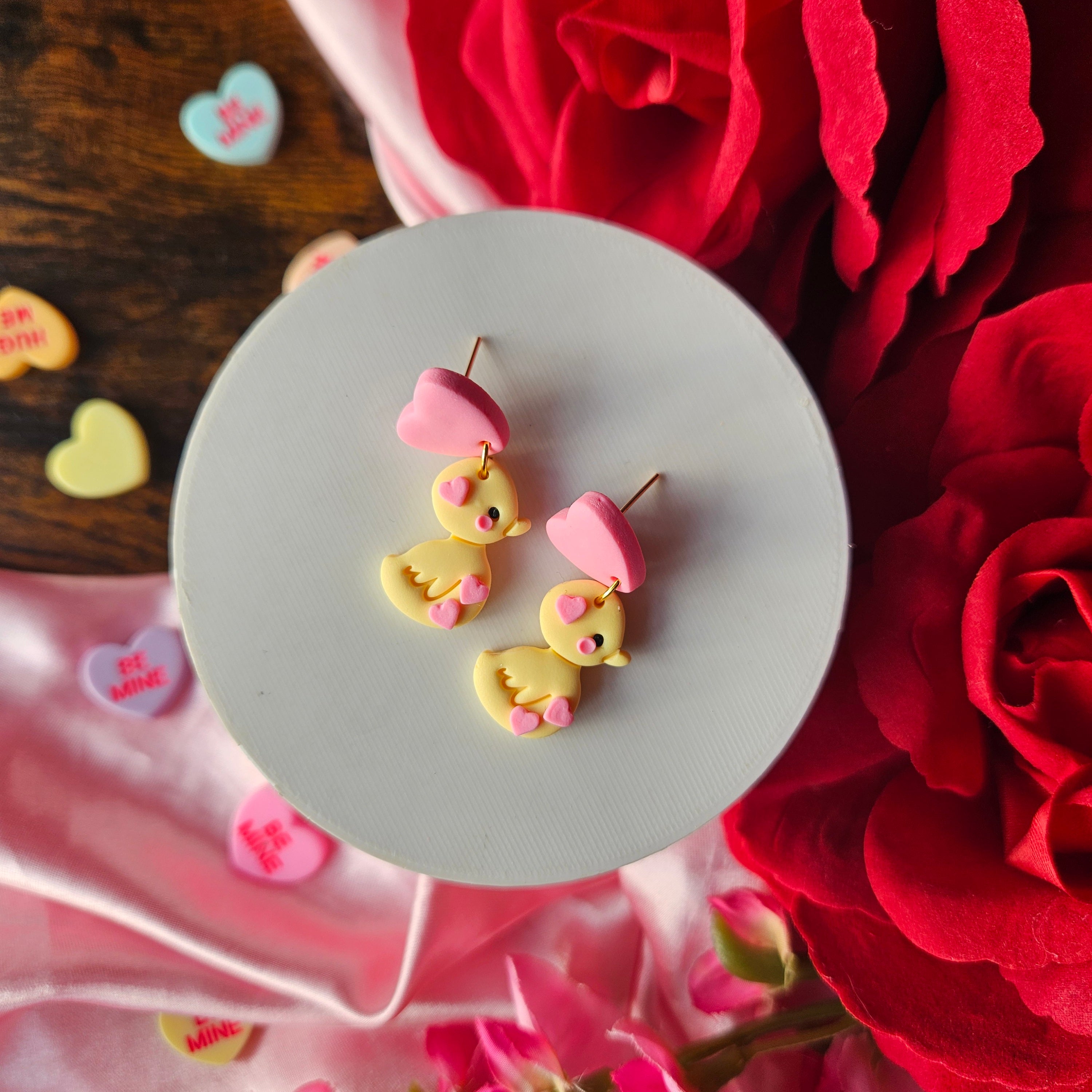Heart Duck Studs