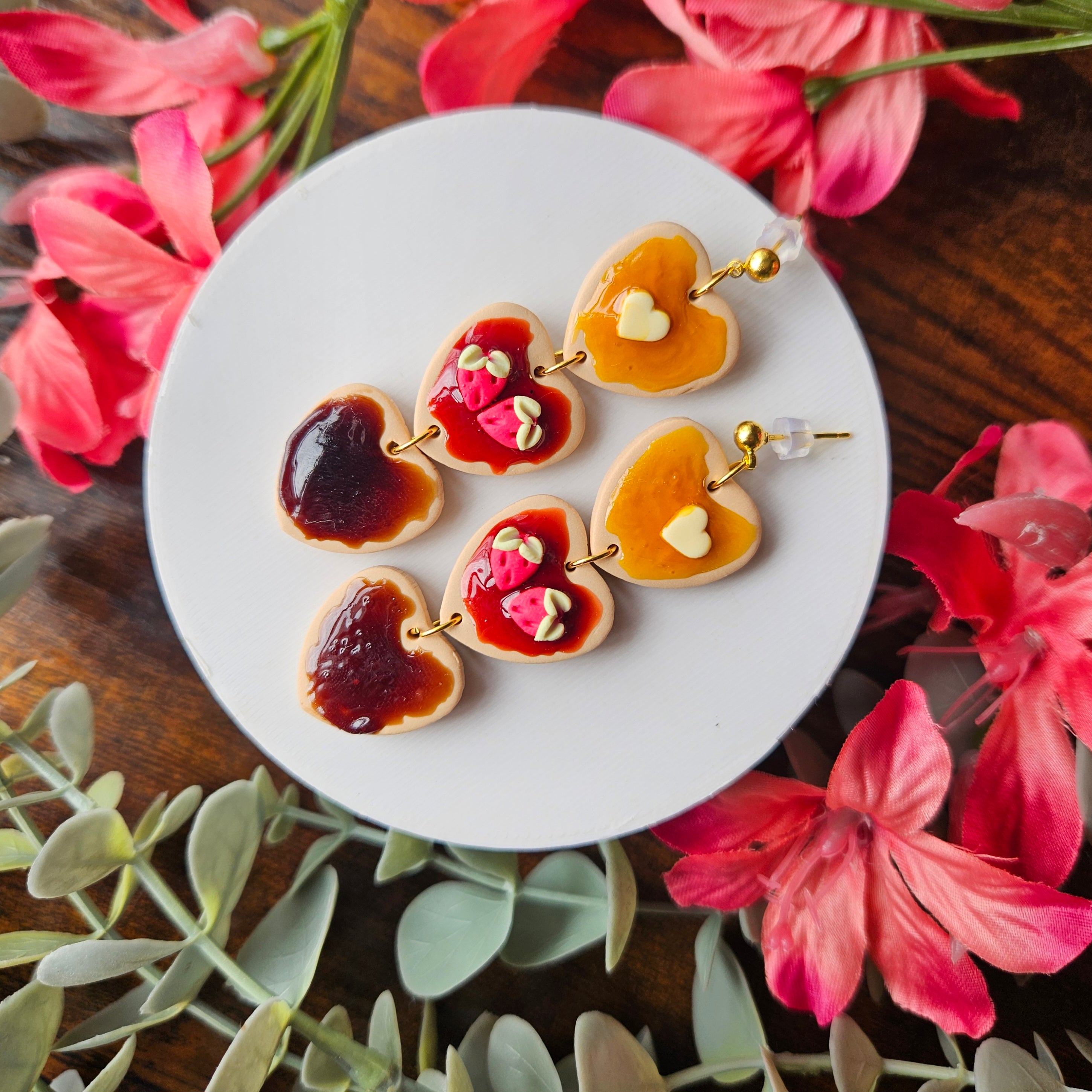 Waffle Toppings Heart Trio