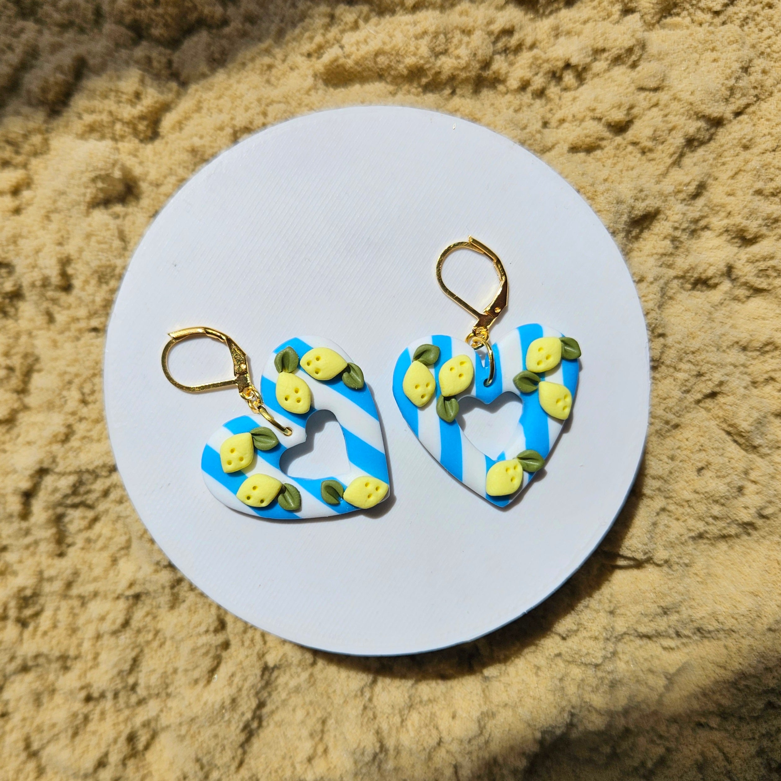 Lemon Stripe Hearts