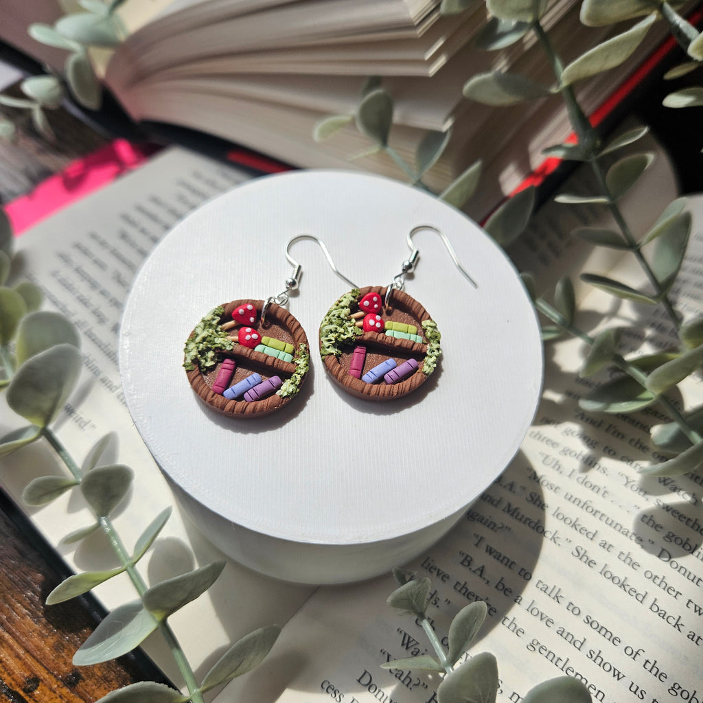Mushroom Moss Book Shelf circles
