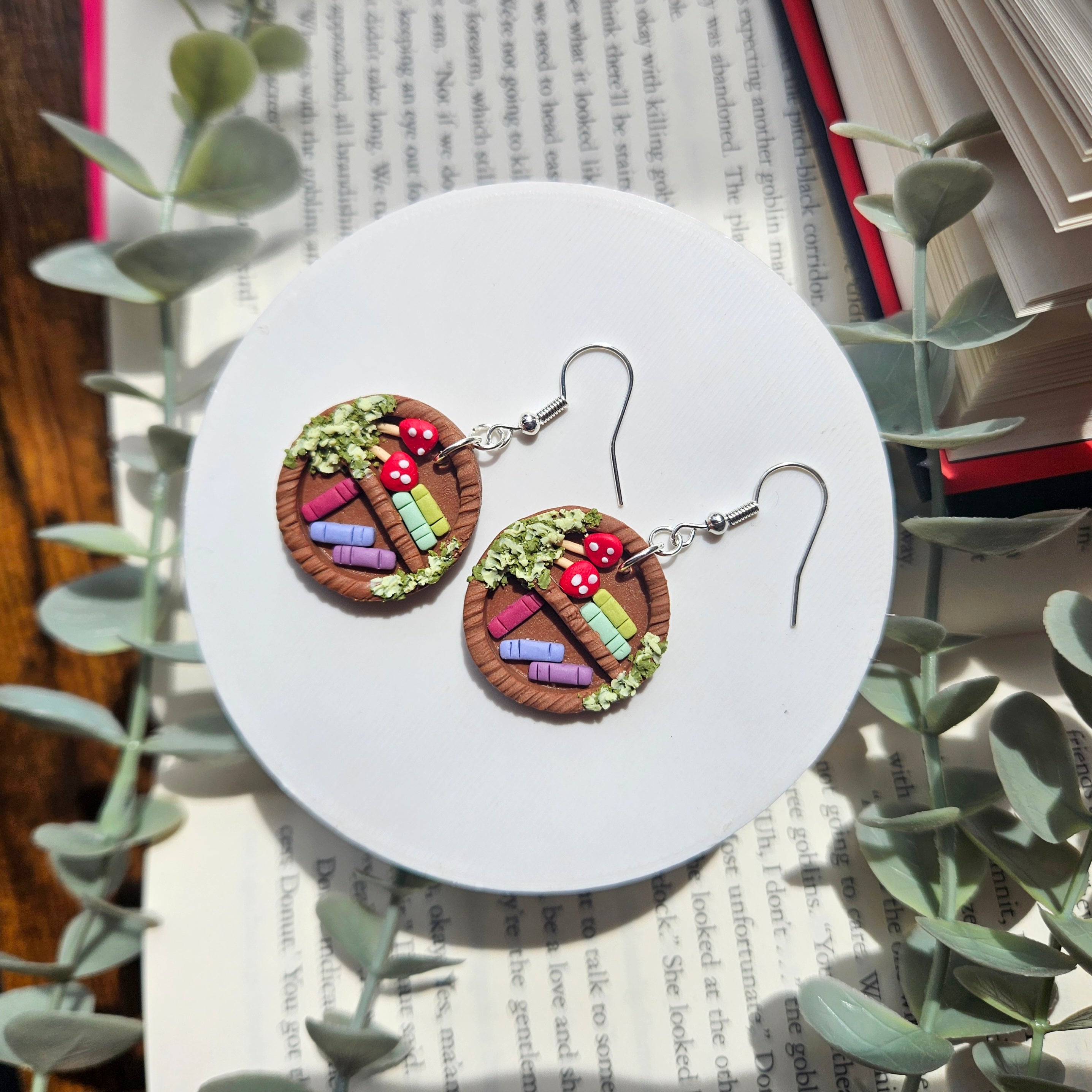 Mushroom Moss Book Shelf circles