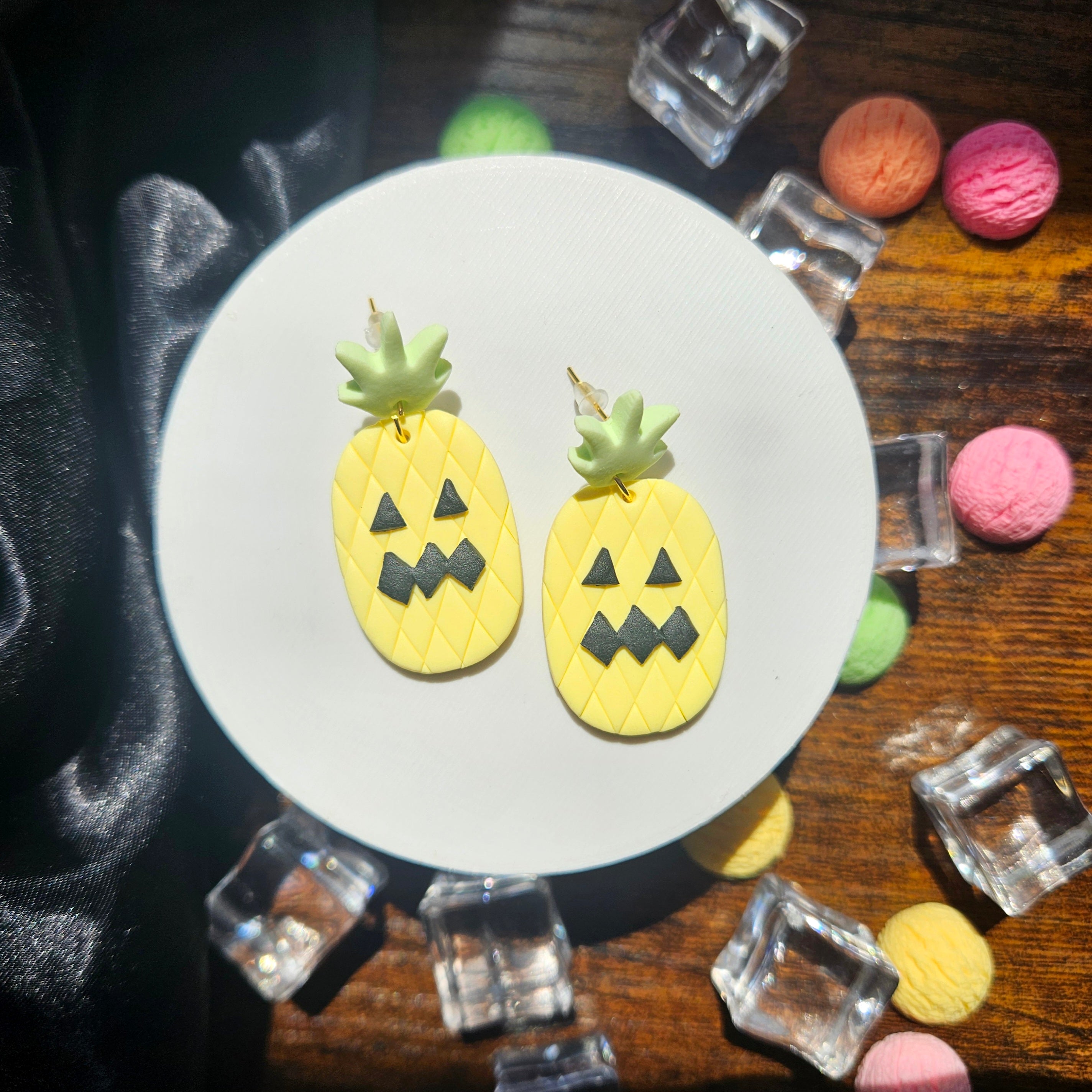 Summerween Pineapple studs