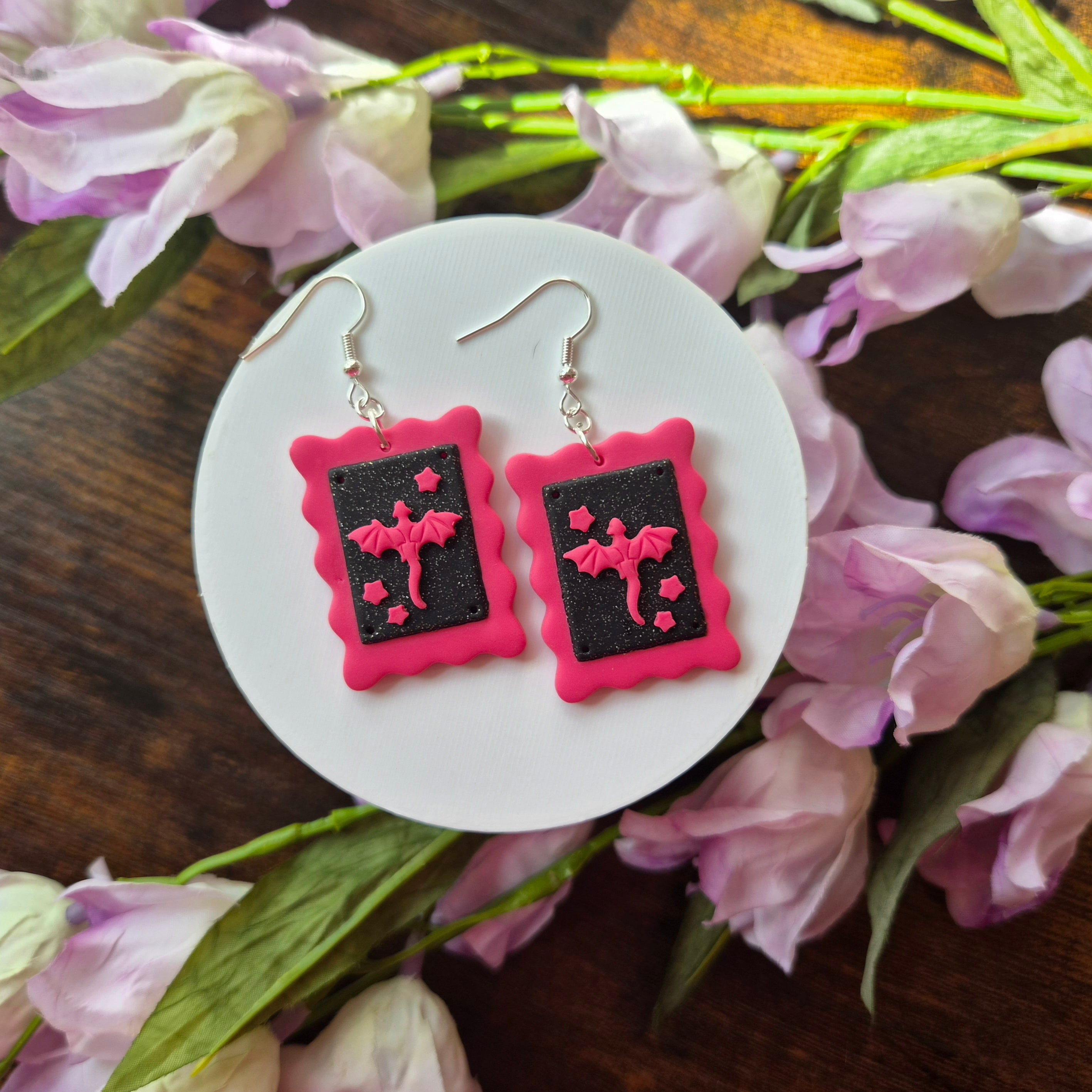 Hot pink Dragon stamps