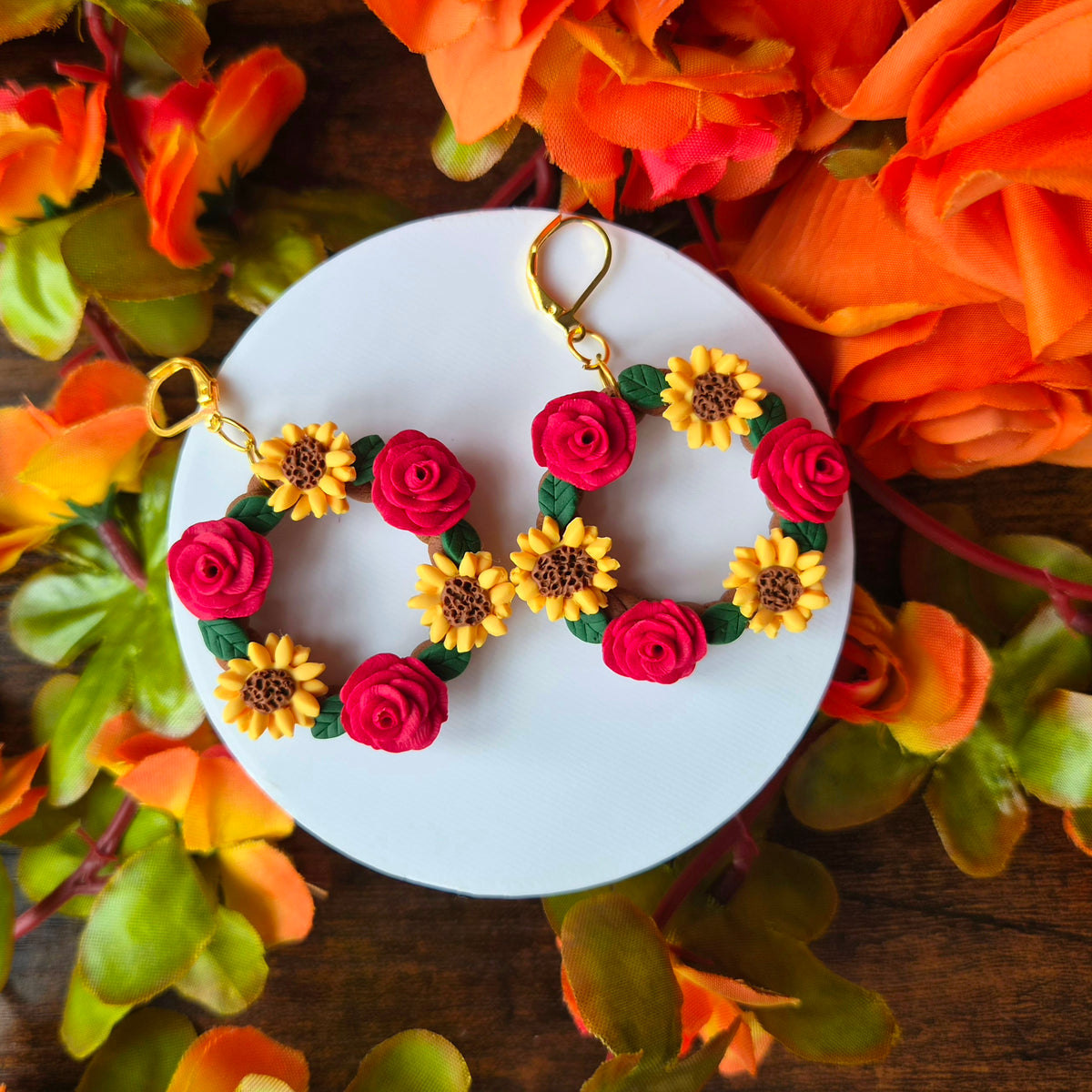 Autumn Rose & Sunflower Wreaths