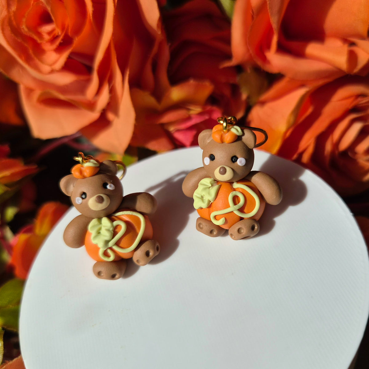 Bears in Pumpkin Costume- Sculptured