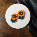 Cat in Orange Flowers(OOAK)