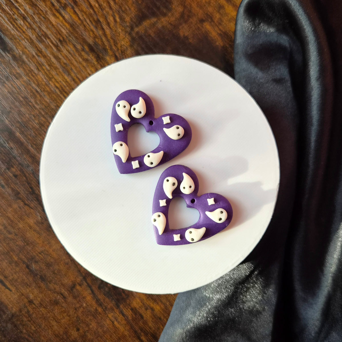 Purple Ghost Party Hearts (OOAK)
