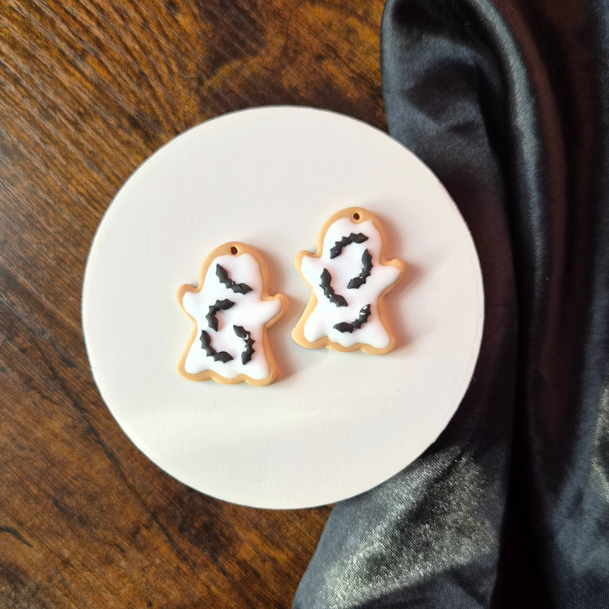 Cookie Ghosts with Bats (OOAK)