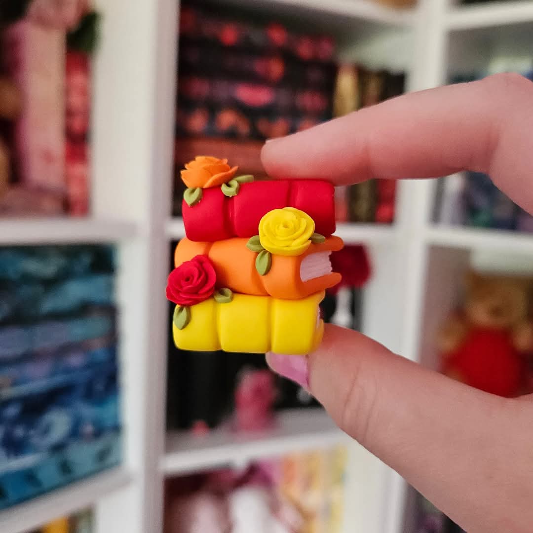 Sunset Rose - Book stack/Photo Holder