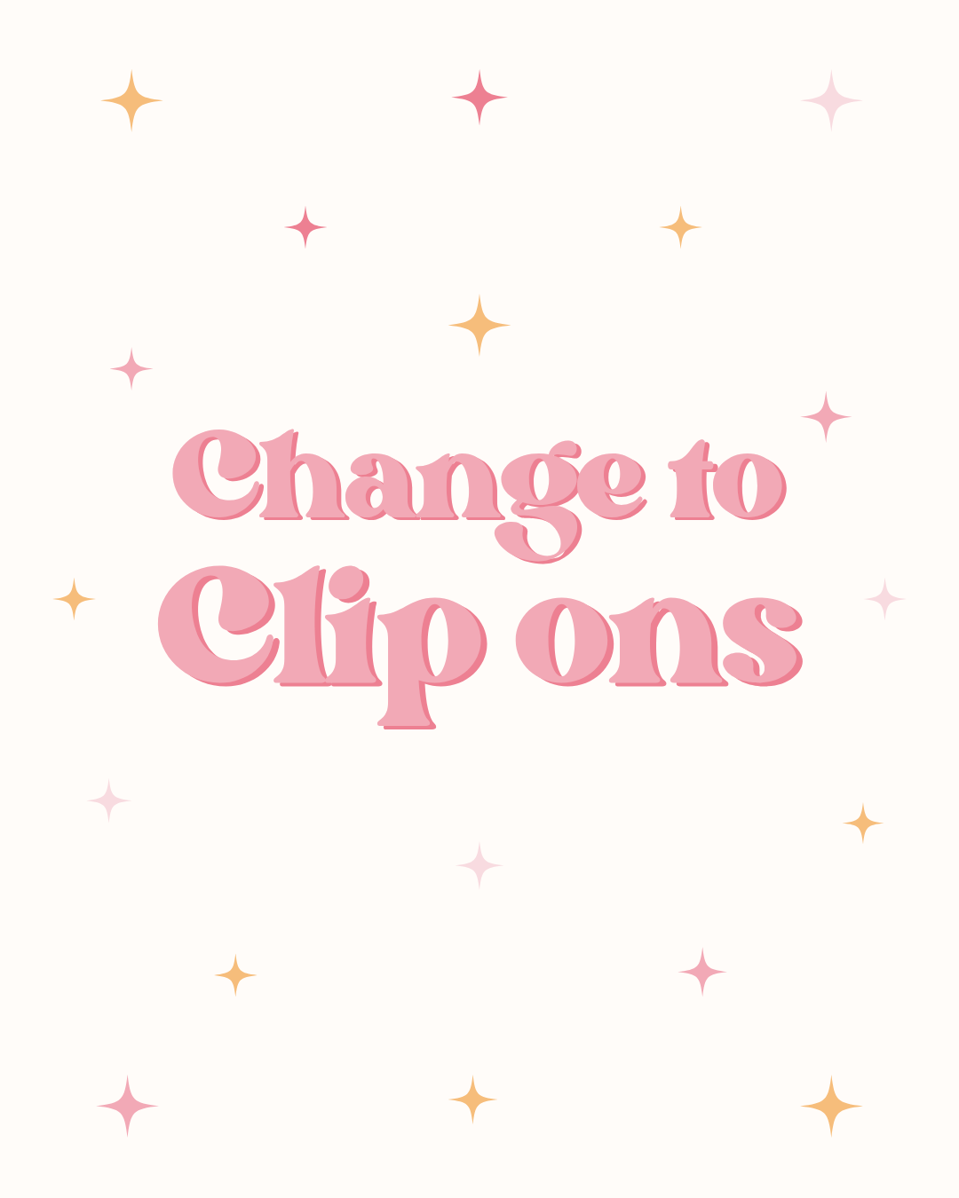 X CLIP ON EARRINGS