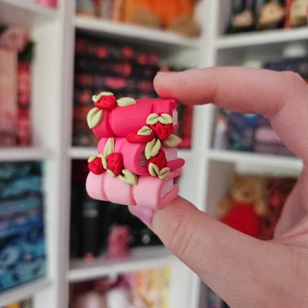 Strawberry Dream -Book stack/Photo Holder