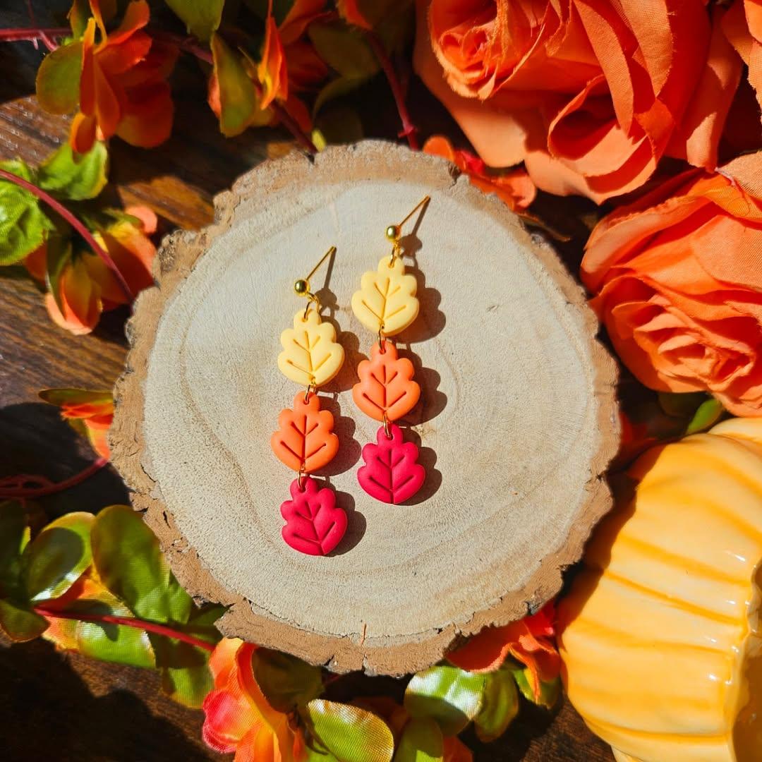 Autumn leaf trio