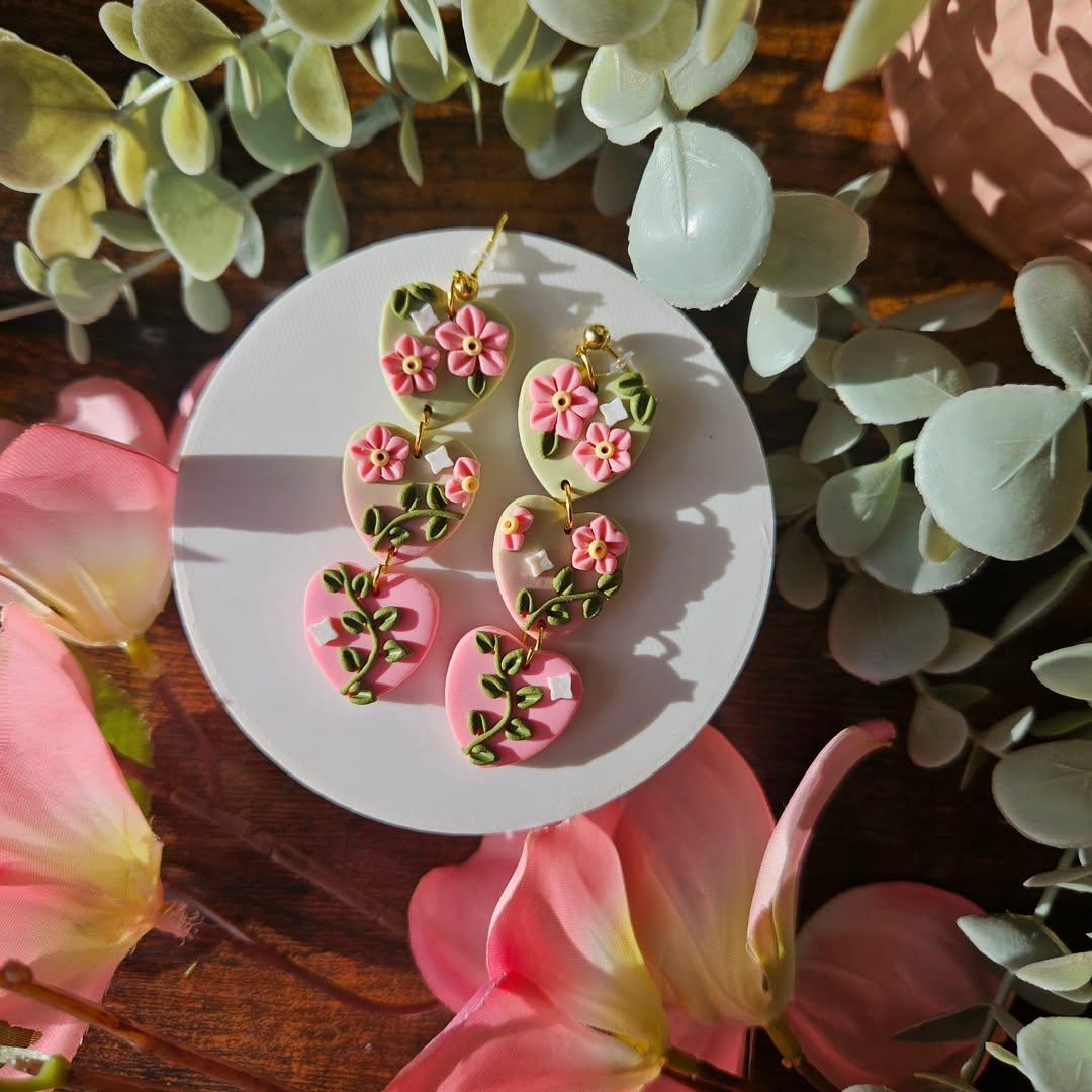 Matcha Blossom heart trios