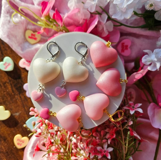 Valentines Sparkly Puffy Hearts