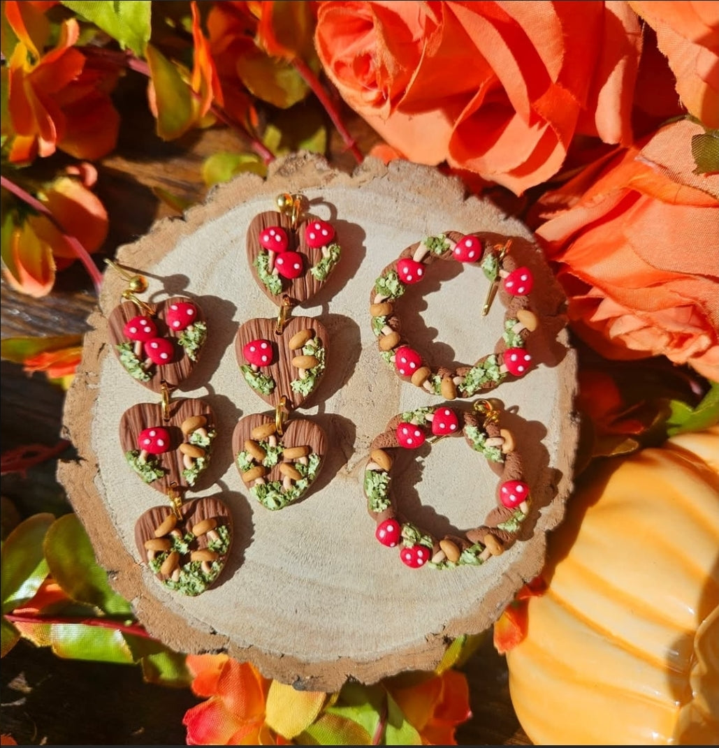 Mushroom Log Wreaths