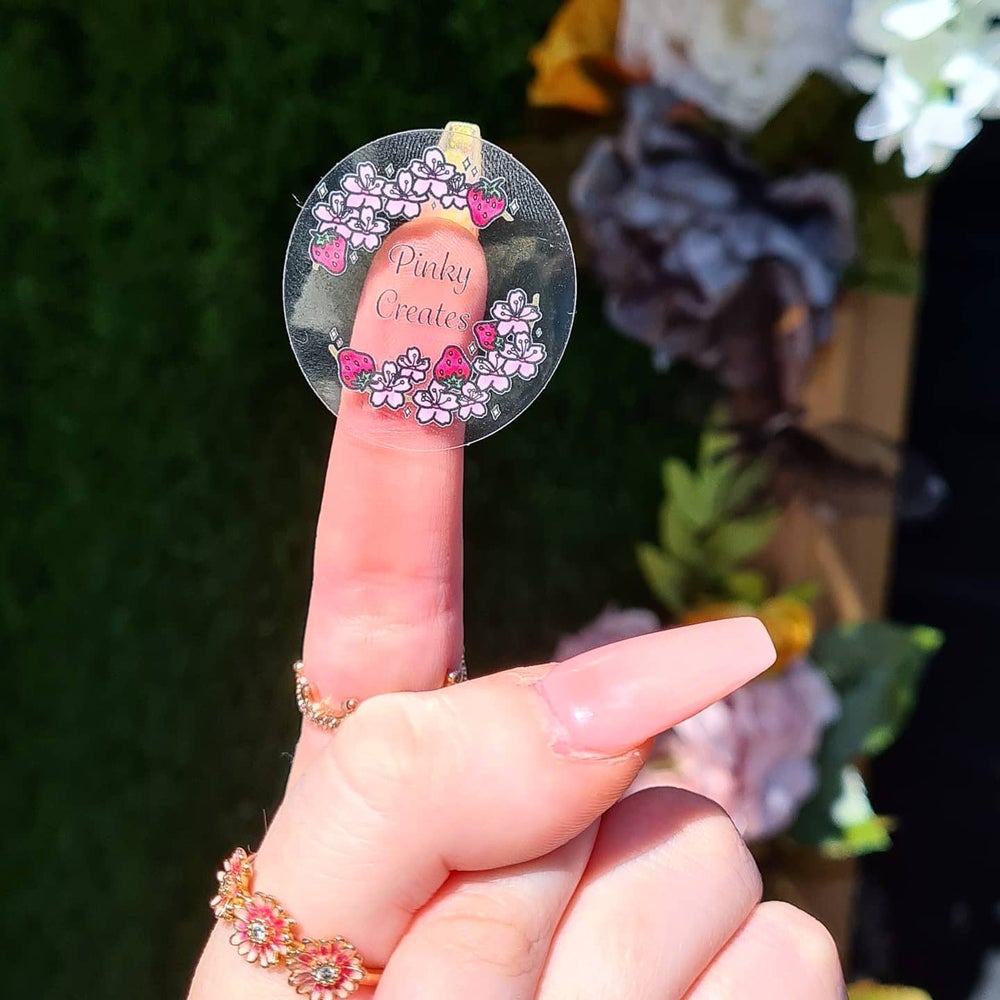 Translucent logo sticker