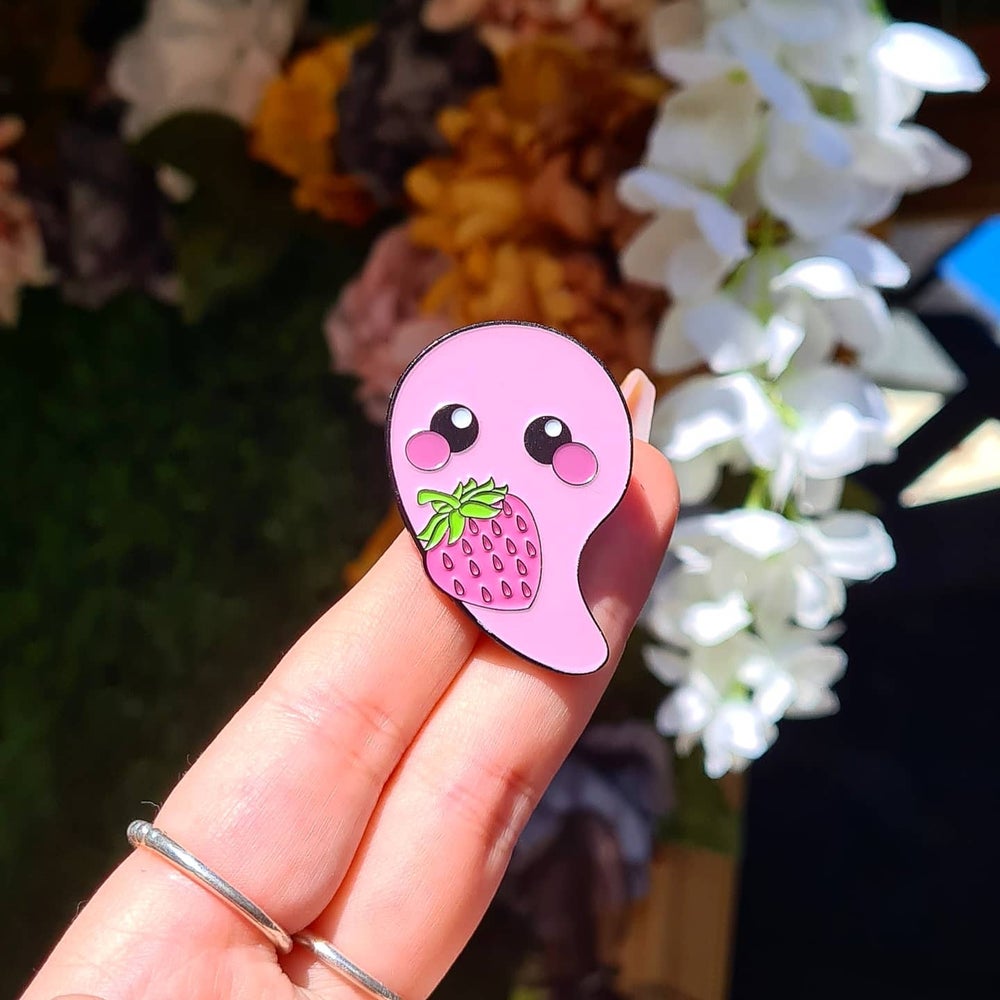 Strawberry Ghost Pin